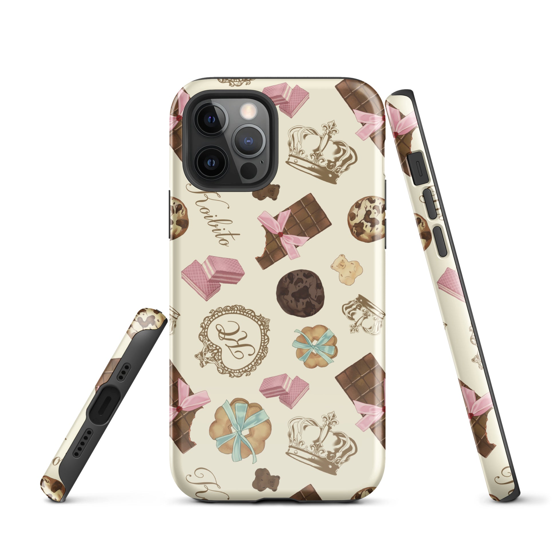Stylish Royal Cookie iPhone® Tough Case featuring a chic dessert design for fashionable phone protection.