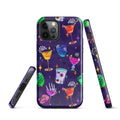 Monster Party iPhone® Tough Case featuring vibrant designs with cocktails and skulls, ensuring stylish protection.
