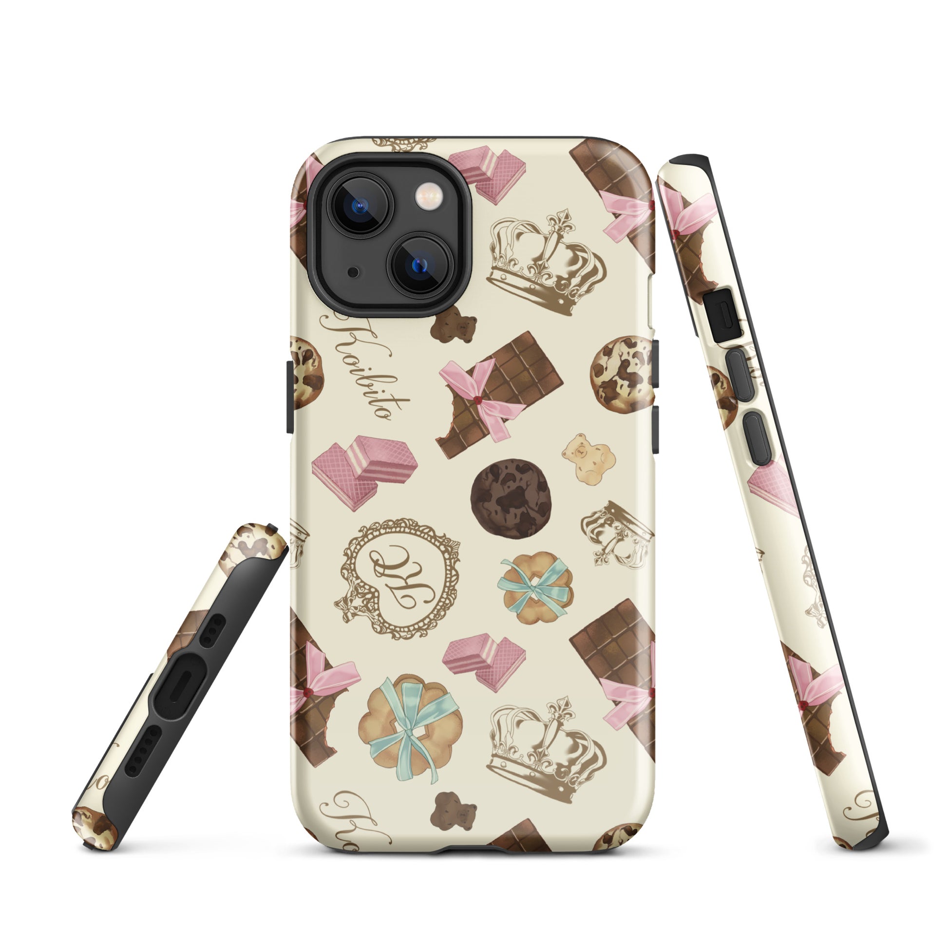 Stylish Royal Cookie iPhone® Tough Case with chocolate-themed design, perfect for protection and fashion.
