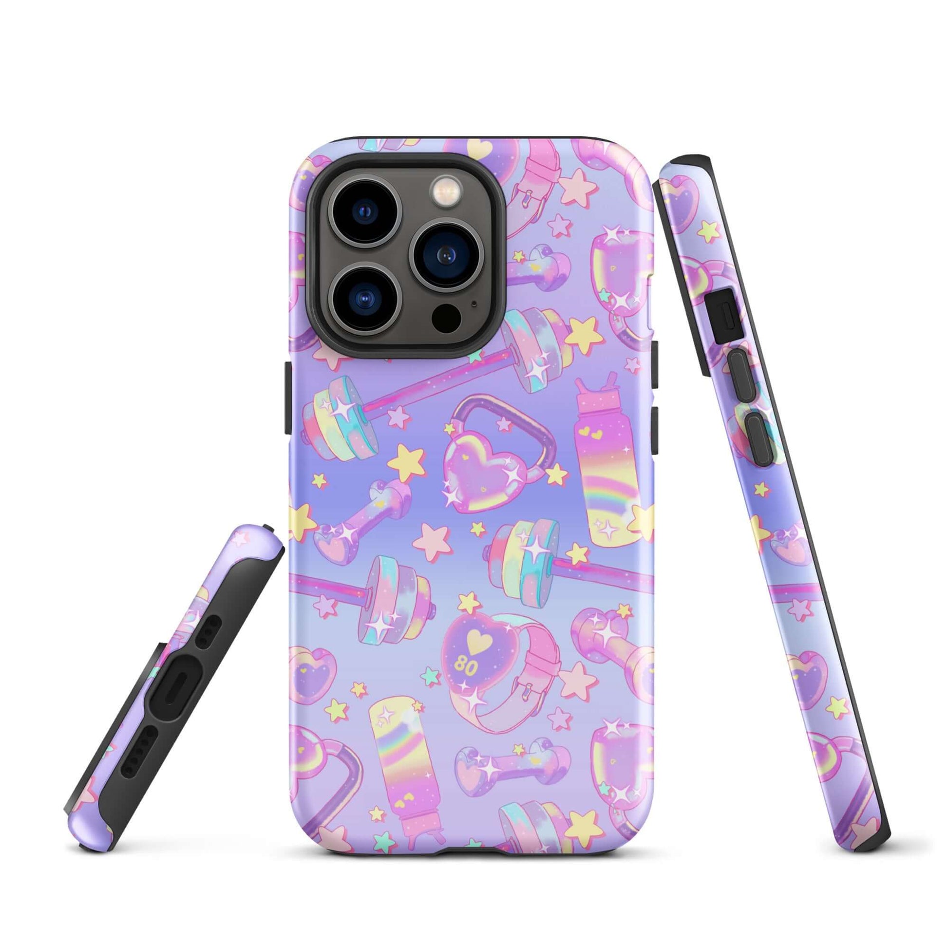 Stylish and protective, the Glitter Gains iPhone® Tough Case features a vibrant design and durable dual-layer construction.