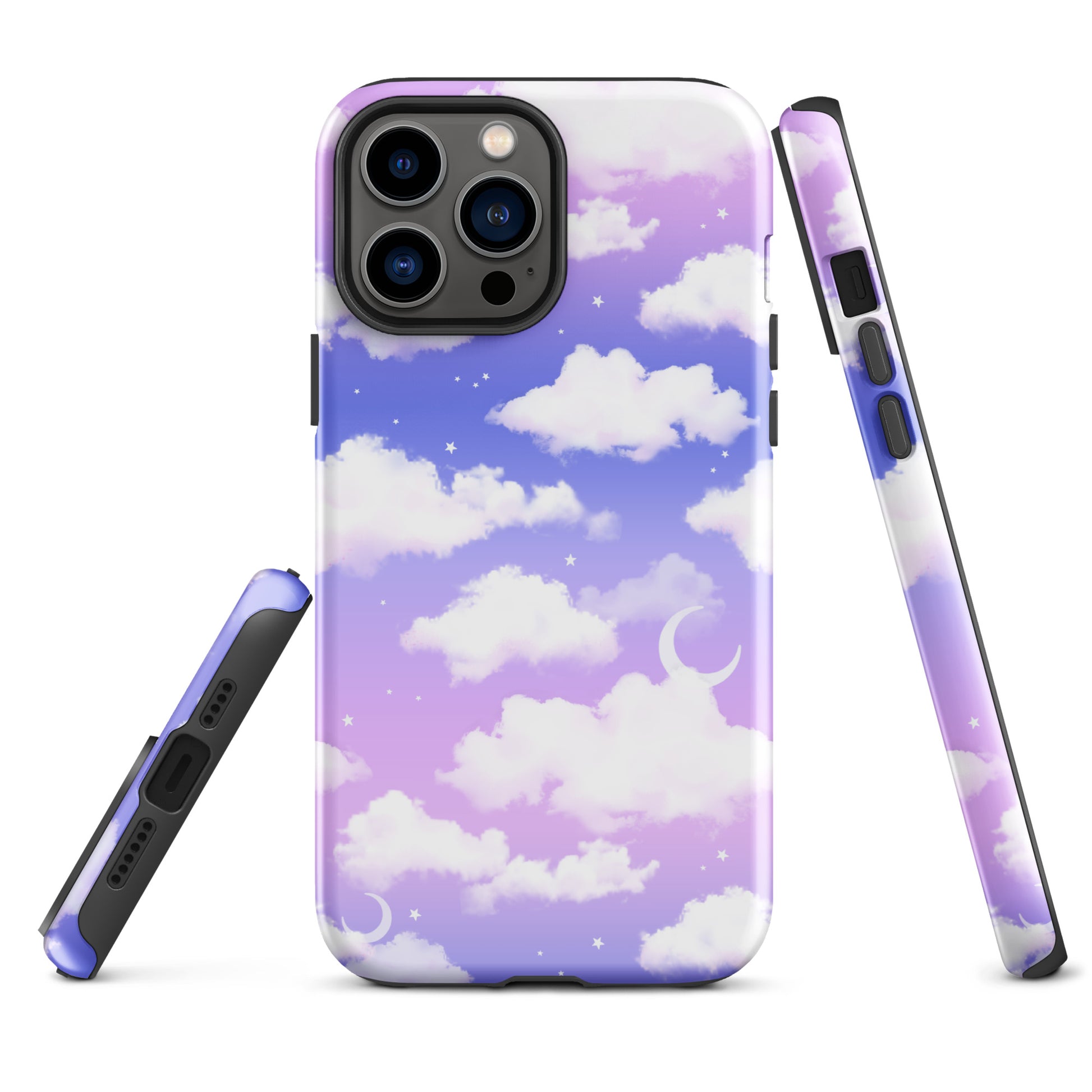 Stylish Cloudy Sky iPhone® Tough Case offers dual-layer protection with a chic design for year-round phone safety.