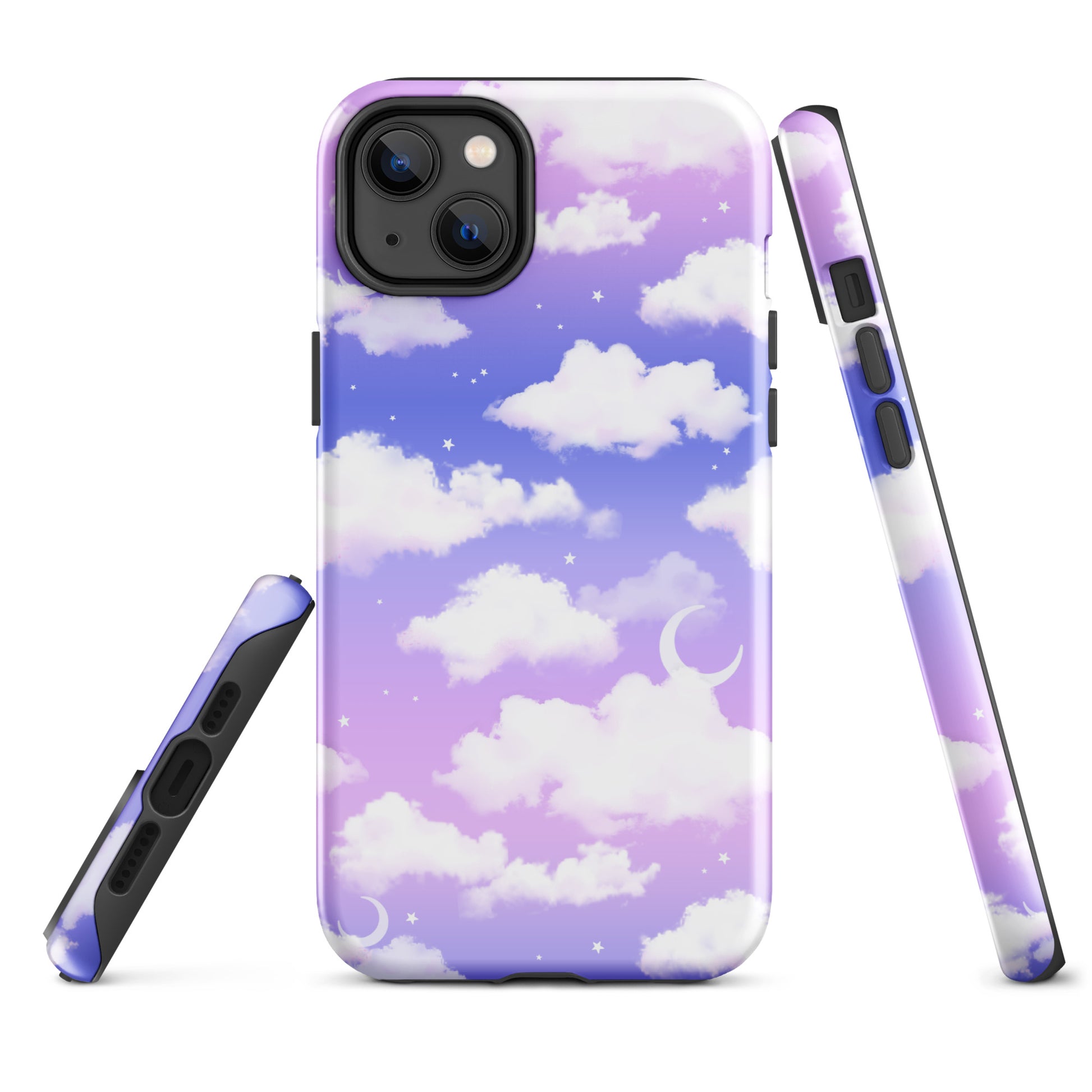 Stylish Cloudy Sky iPhone® Tough Case featuring a dual-layer design for ultimate protection and fashion.