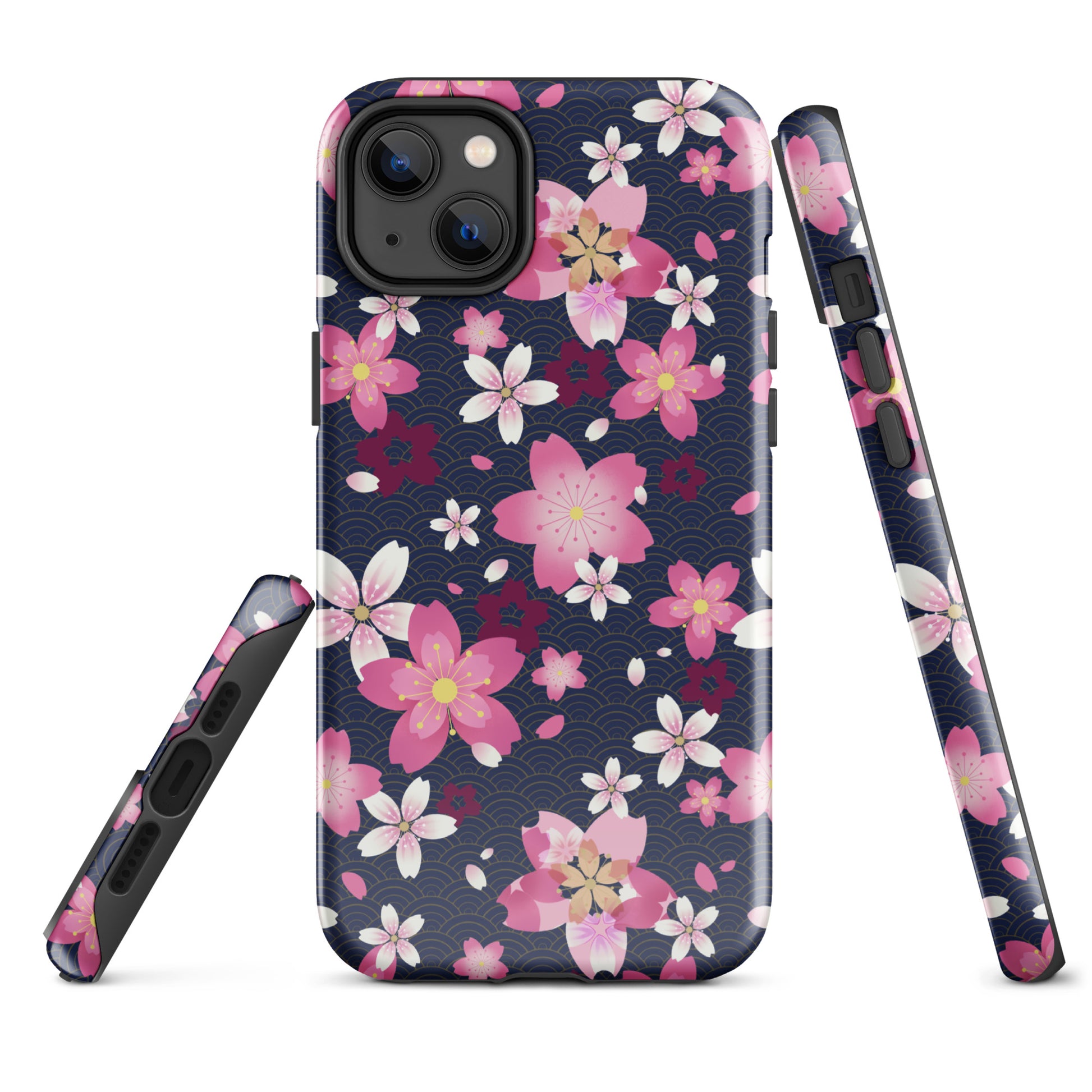 Sakura iPhone® Tough Case features a vibrant floral design for stylish, durable phone protection all year round.