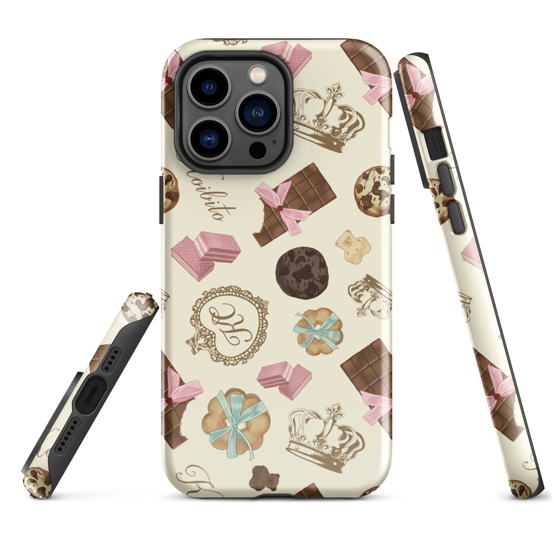 Stylish Royal Cookie iPhone® Tough Case featuring a durable design and sweet dessert graphics for ultimate protection.