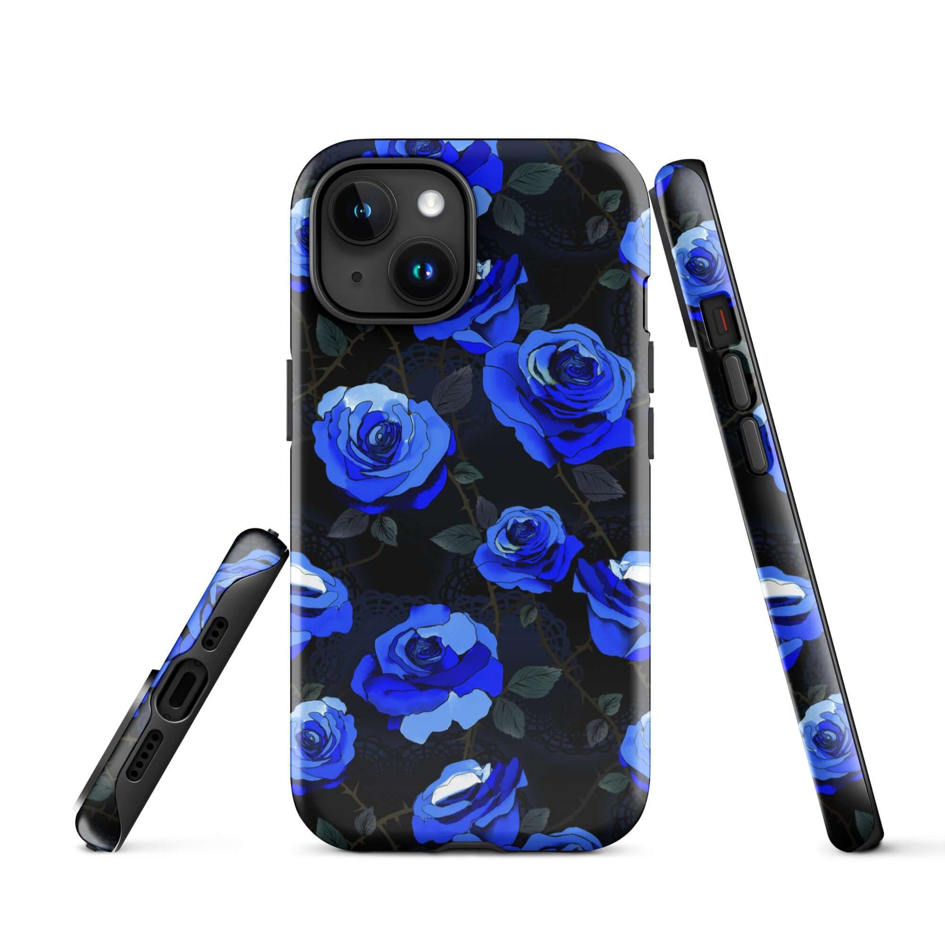 Protect your phone with the stylish Enchanted Rose iPhone® Tough Case, featuring a beautiful blue rose design.