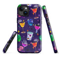 Stylish Monster Party iPhone® Tough Case featuring vibrant designs and durable dual-layer protection for your device.