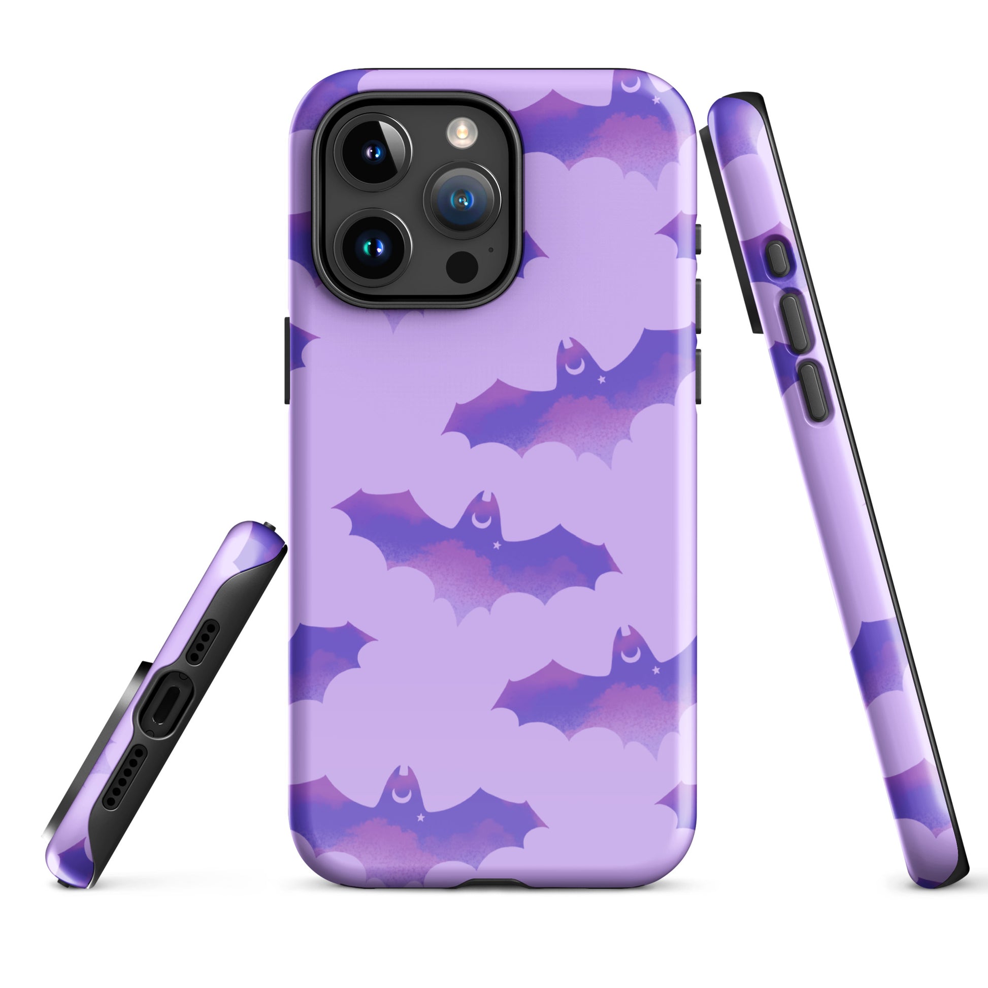Morrigan iPhone® Tough Case features a stylish bat design, combining protection and fashion for your device.