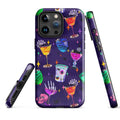 Colorful Monster Party iPhone® Tough Case featuring fun designs, offering stylish protection for your phone year-round.