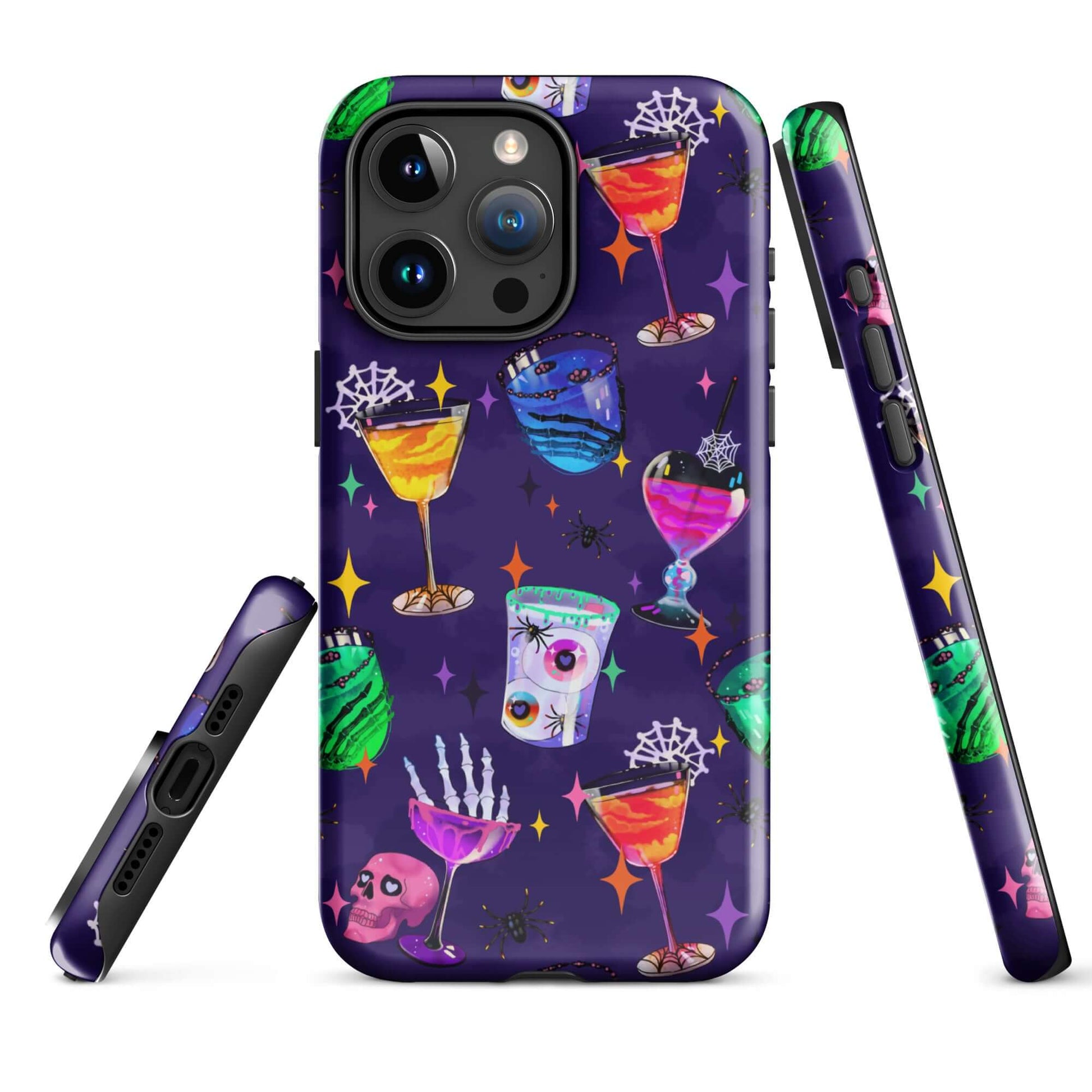Colorful Monster Party iPhone® Tough Case featuring fun designs, offering stylish protection for your phone year-round.