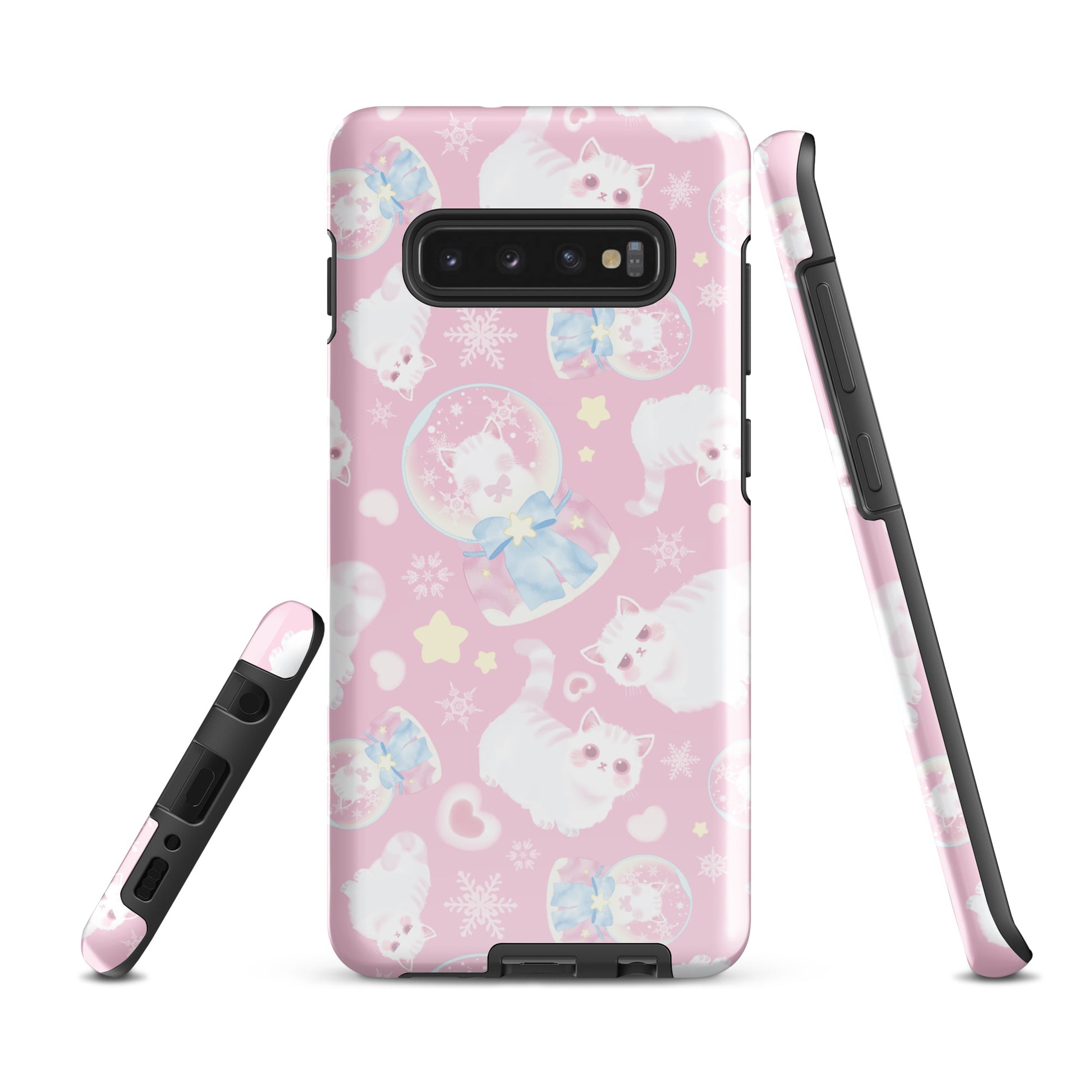 Stylish Snow Kitten Samsung® Tough Case featuring a cute design, offering durability and protection for your phone.