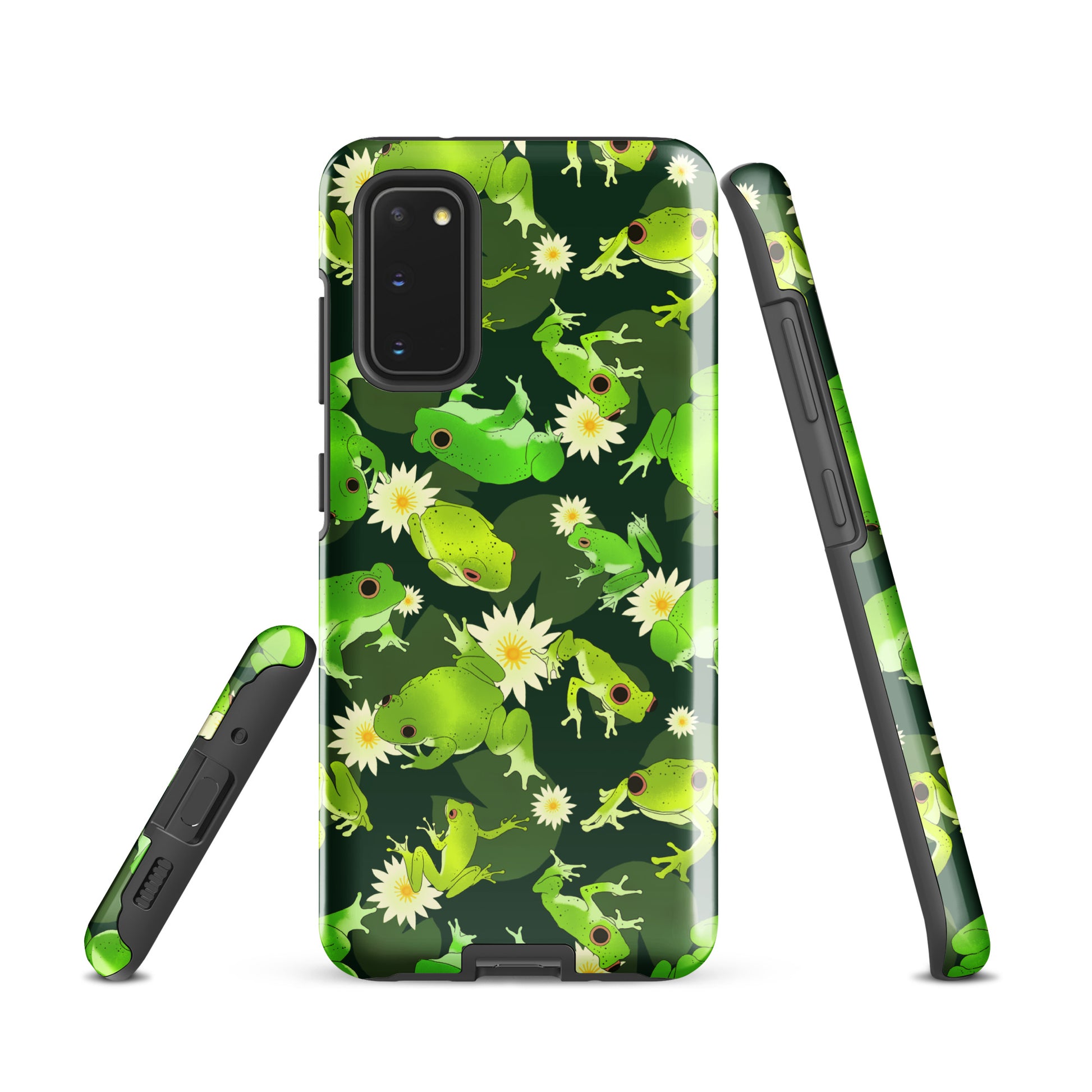 Kero-kero Samsung® Tough Case features a vibrant frog design, offering durability and protection for your phone.