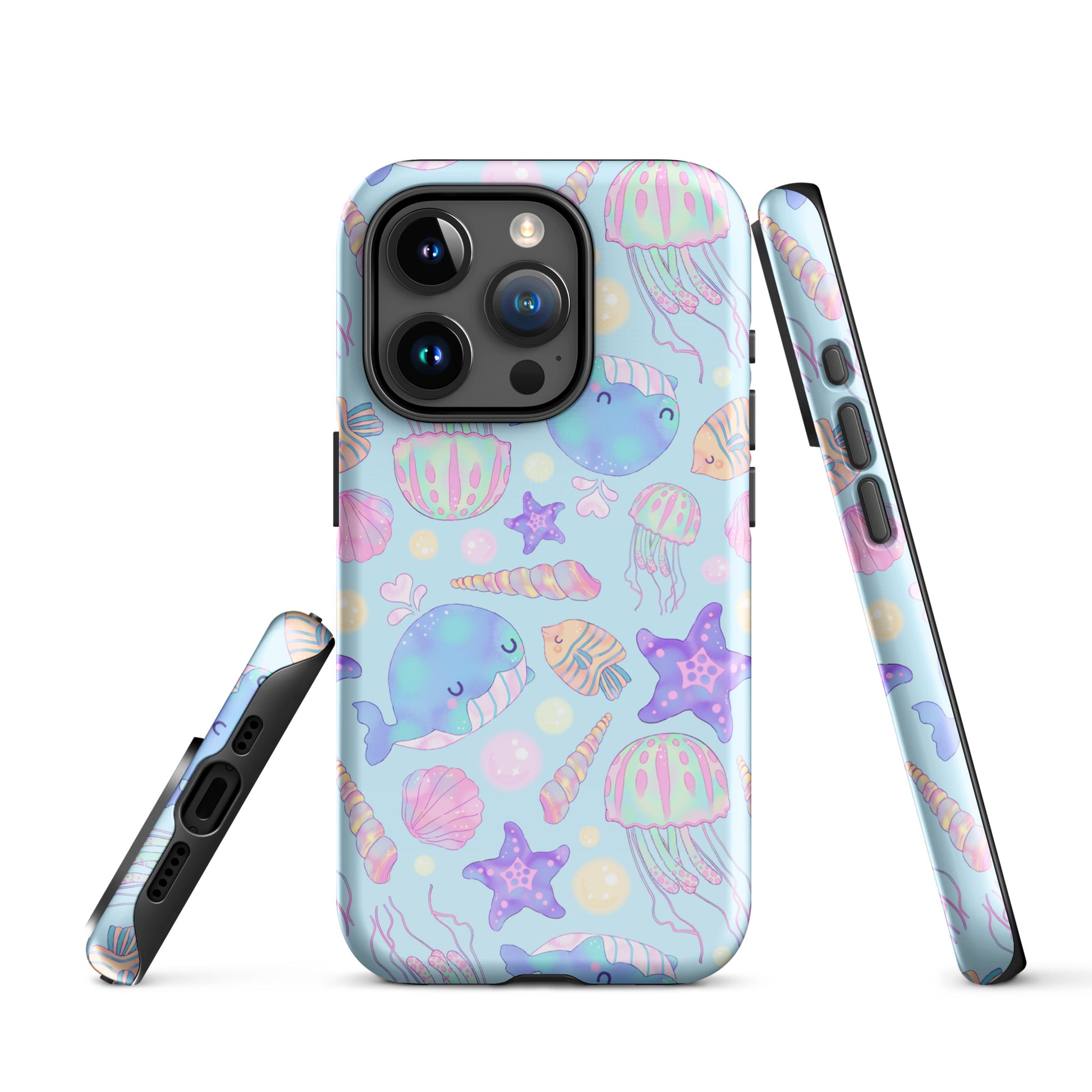 Stylish Under the Sea iPhone® Tough Case with vibrant marine designs, offering durable protection and impact absorption.