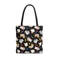Trick or Treaters Tote Bag (Black) features an adorable design, perfect for Halloween fun and trick-or-treating.