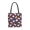 Trick or Treaters Tote Bag (Purple) features playful designs, perfect for Halloween fun and candy collection.