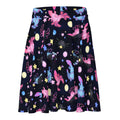 Colorful Axolotl Skater Skirt featuring playful axolotls and stars, perfect for a cute, stylish look.
