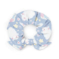Stylish Snow Bunny Scrunchie featuring adorable bunnies, perfect for adding charm to any pastel outfit.