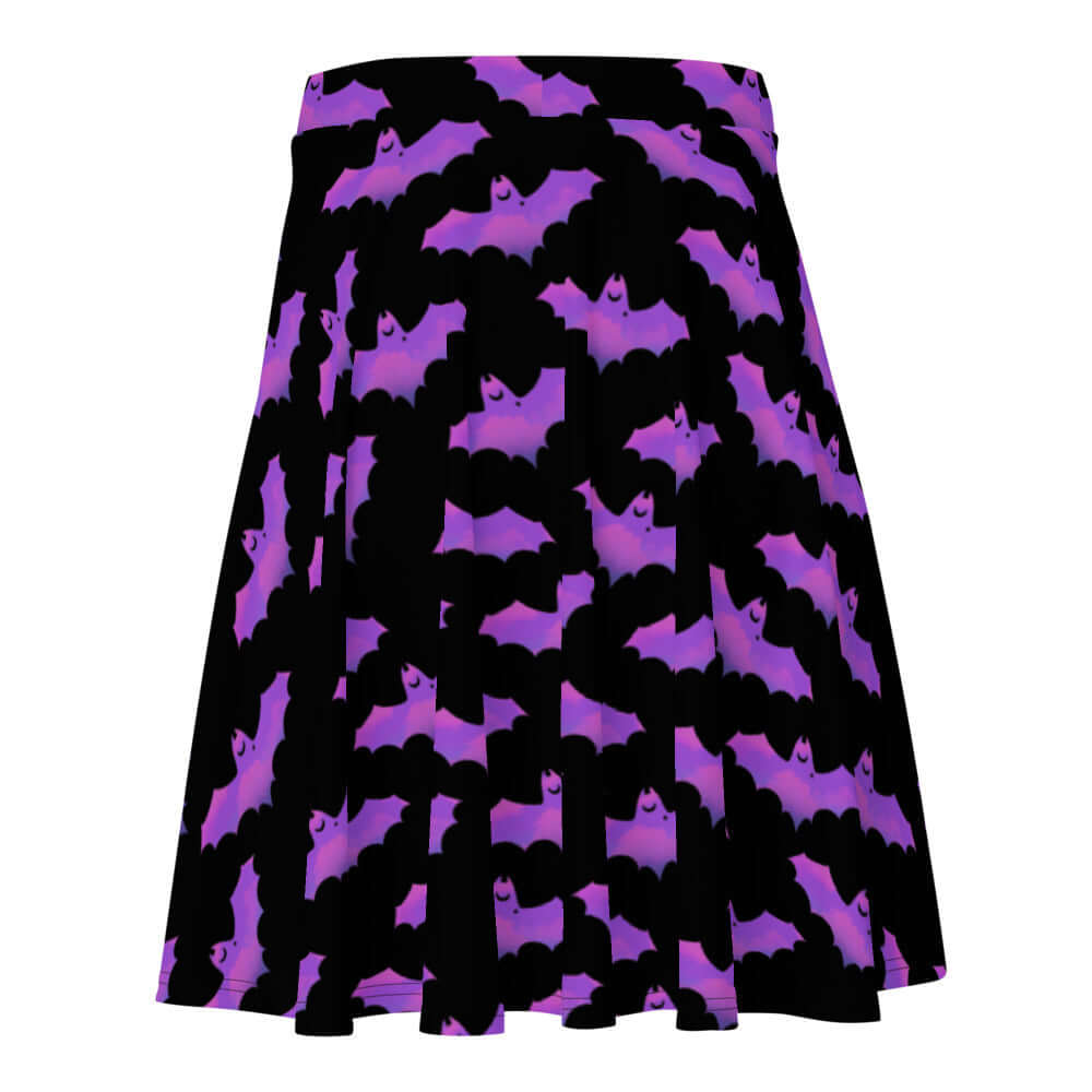 Aensland Skater Skirt features a playful bat design, perfect for sunny days and showcasing your unique style.