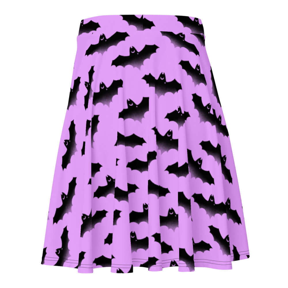 Flattering Aensland Skater Skirt featuring a playful bat print, perfect for sunny days and stylish comfort.