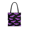 Stylish Aensland Tote Bag (Pink/Black) features a fun bat design, perfect for any outfit. Ideal for daily use!