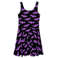 Stylish Aensland Skater Dress featuring a bat design, perfect for sunny days and inspired by Morrigan's elegance.