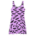Cute Aensland Skater Dress features a playful bat print, perfect for sunny outings and stylish comfort.