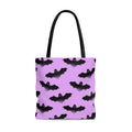 Stylish Aensland Tote Bag (Black/Pink) featuring a unique bat design, perfect for everyday use.