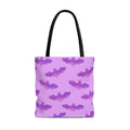 Stylish Aensland Tote Bag (Pink/Pink) features a unique bat design, perfect for gym or night out adventures.