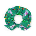 Monster Party Scrunchie featuring vibrant, spooky designs, perfect for accessorizing your creepy-cute outfit!