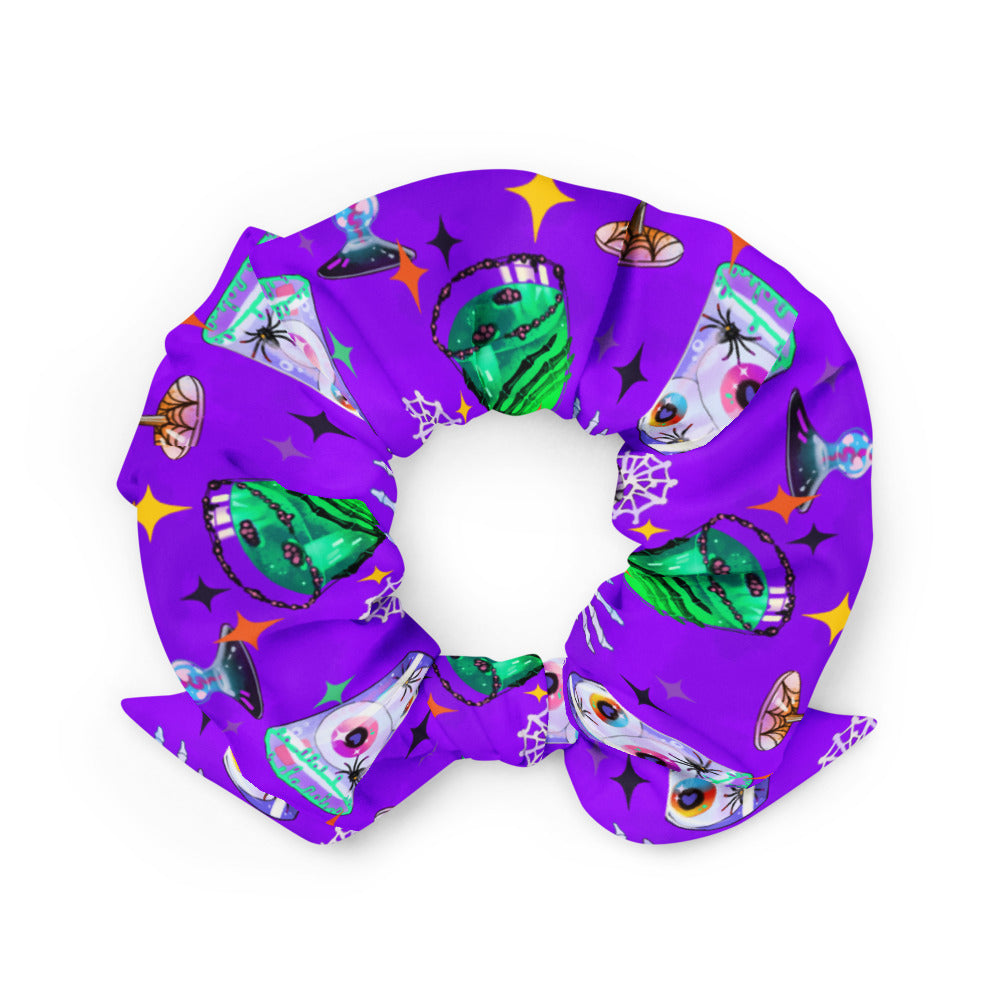 Brighten up your look with the Monster Party Scrunchie, featuring fun, colorful designs perfect for any outfit!