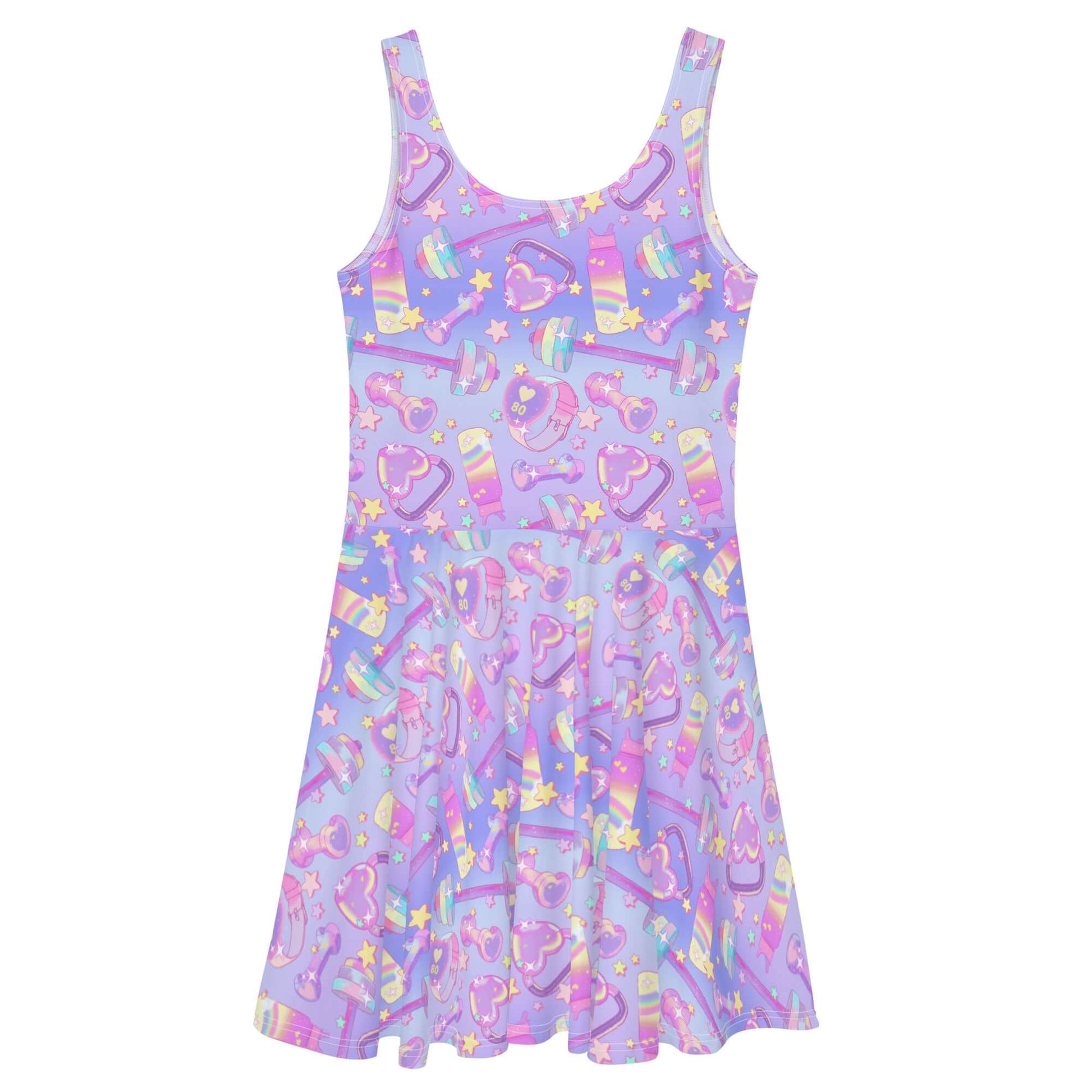 Bright and playful Glitter Gains Skater Dress features a flared skirt and vibrant design, perfect for any occasion.