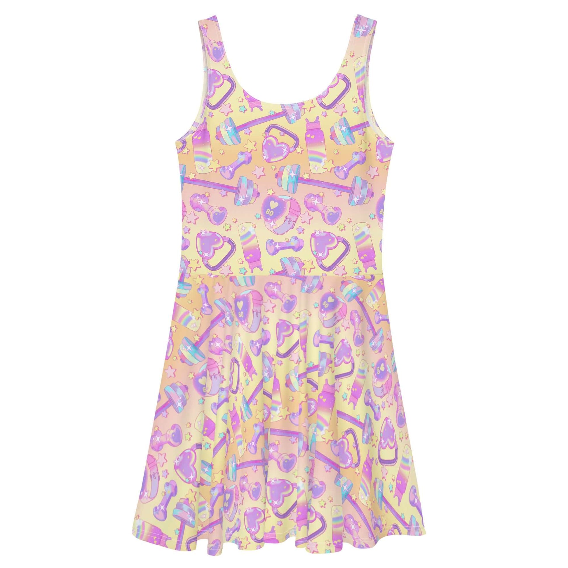 Colorful Glitter Gains Skater Dress featuring a playful design, perfect for a stylish and breezy look.