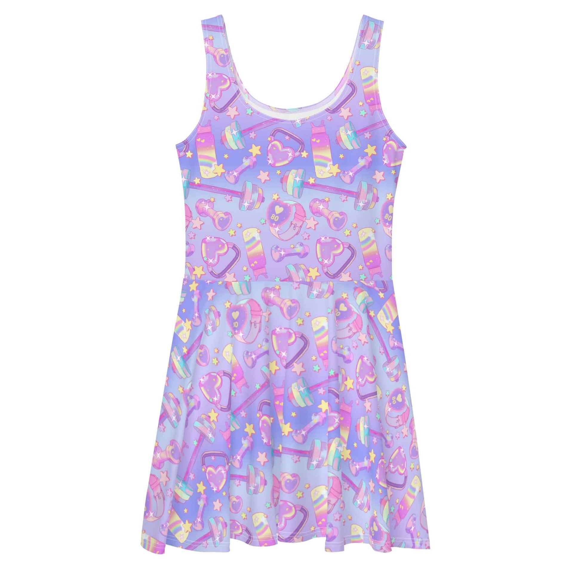 Colorful Glitter Gains Skater Dress featuring a flared skirt and unique design, perfect for a stylish, breezy look.