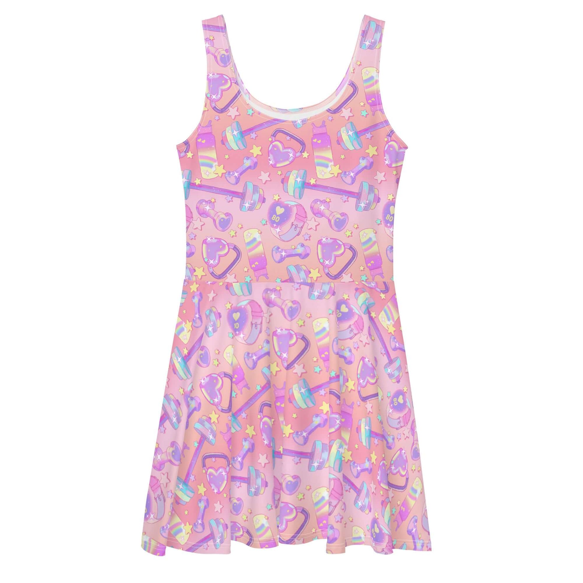 Glitter Gains Skater Dress features a fun, vibrant design perfect for showing off your style and flair.