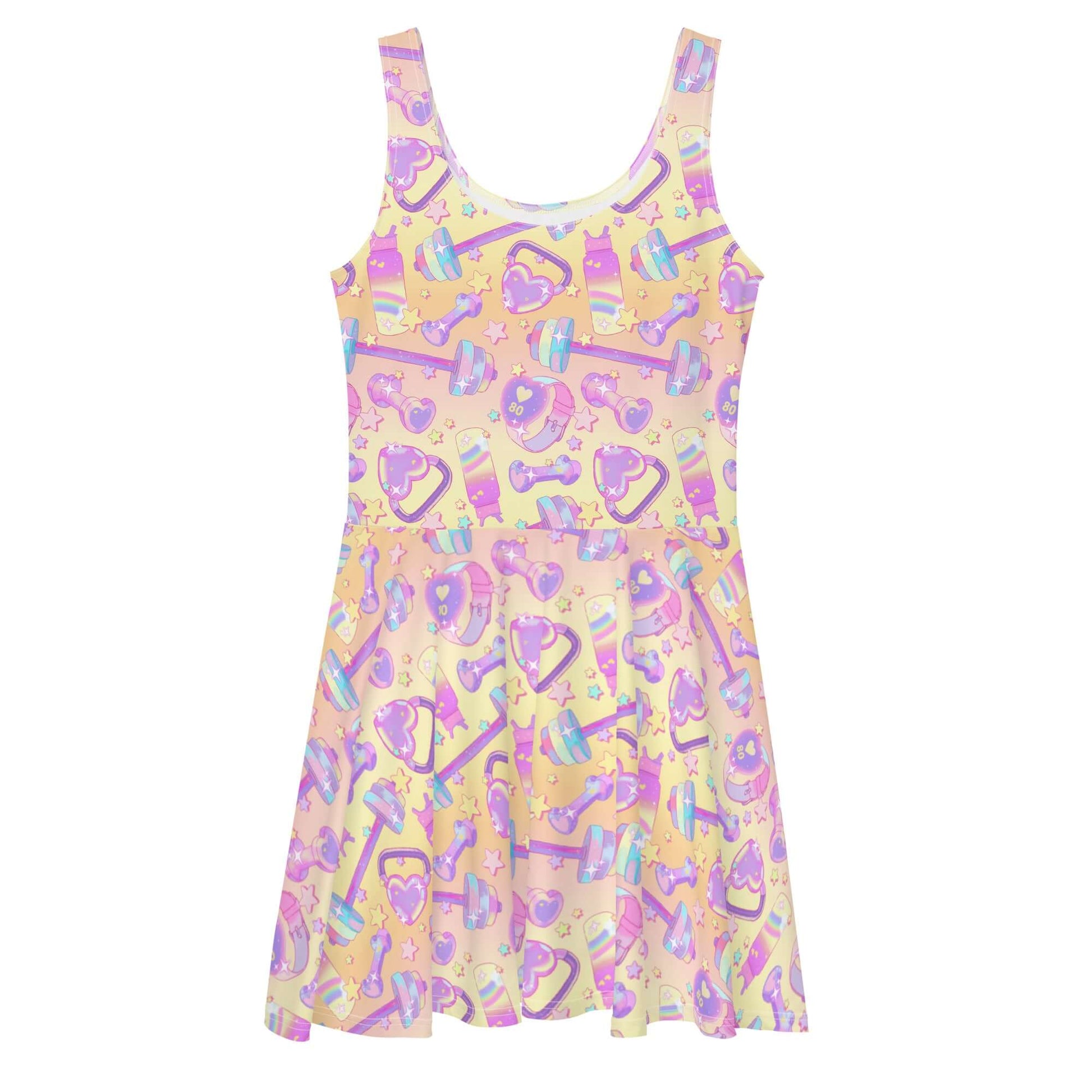 Glitter Gains Skater Dress features a vibrant design, perfect for showcasing your style while staying comfy.