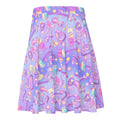 Colorful Glitter Gains Skater Skirt with fun fitness graphics, perfect for showcasing your style and energy.