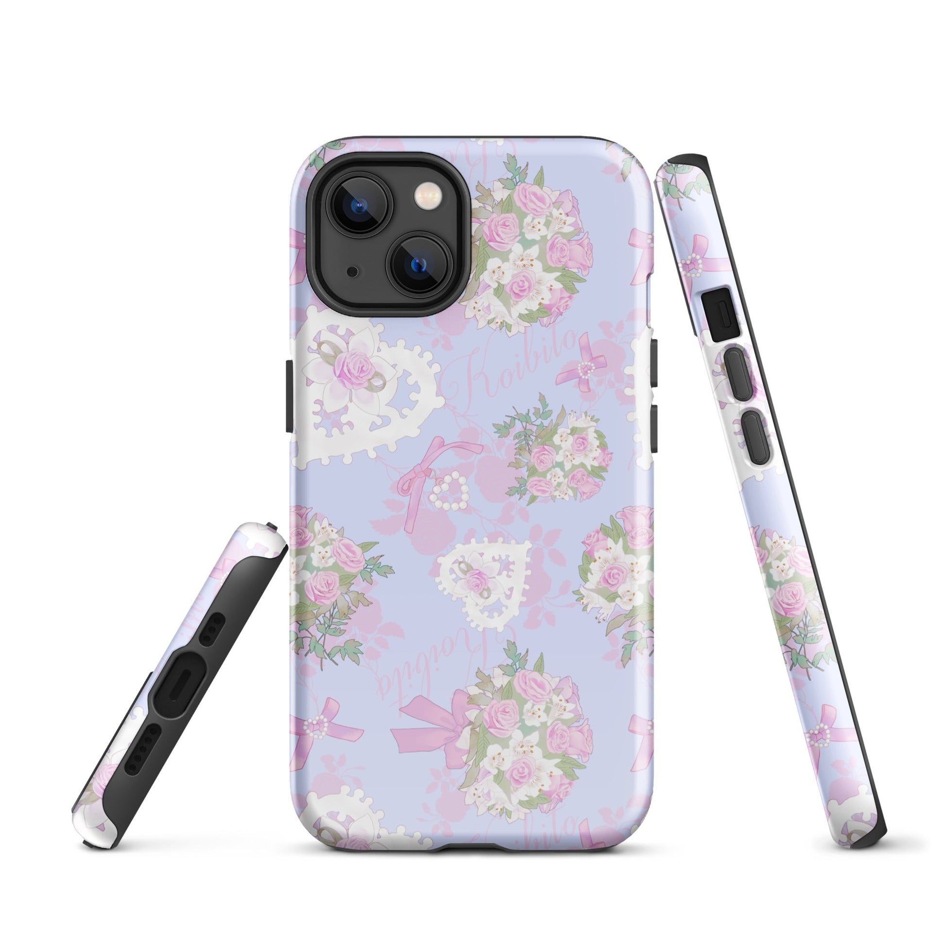 Stylish and durable Anniversary iPhone® Tough Case featuring floral design for ultimate protection and elegance.