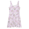 Floral-patterned Anniversary Skater Dress with flared skirt, perfect for embracing femininity and style.