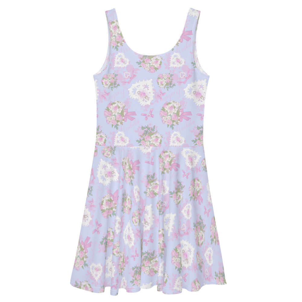 Floral-patterned Anniversary Skater Dress with a flared skirt, perfect for adding elegance to your wardrobe.