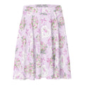 Floral-patterned Anniversary Skater Skirt, a perfect addition for feminine styles and shoujo manga vibes.