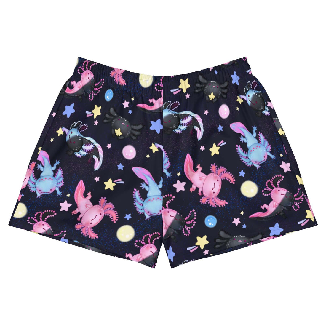 Soft and comfortable Axolotl Athletic Short Shorts featuring a playful design, perfect for effortless movement.