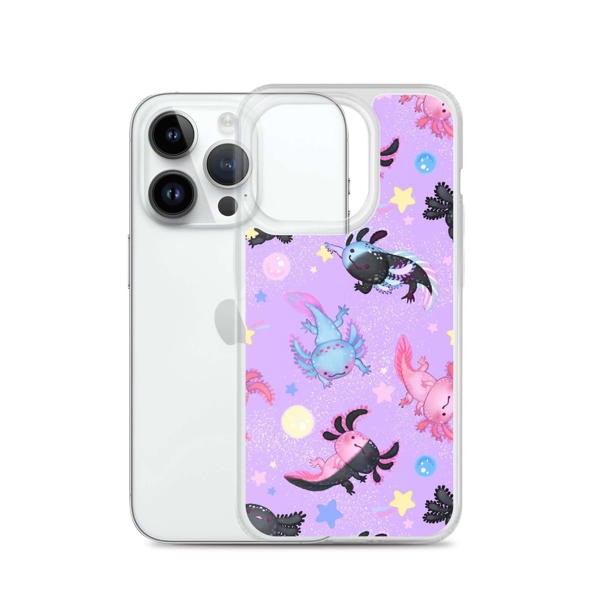 Colorful Axolotl iPhone® Clear Case showcases playful designs and flexible protection for your phone, perfect for any style.