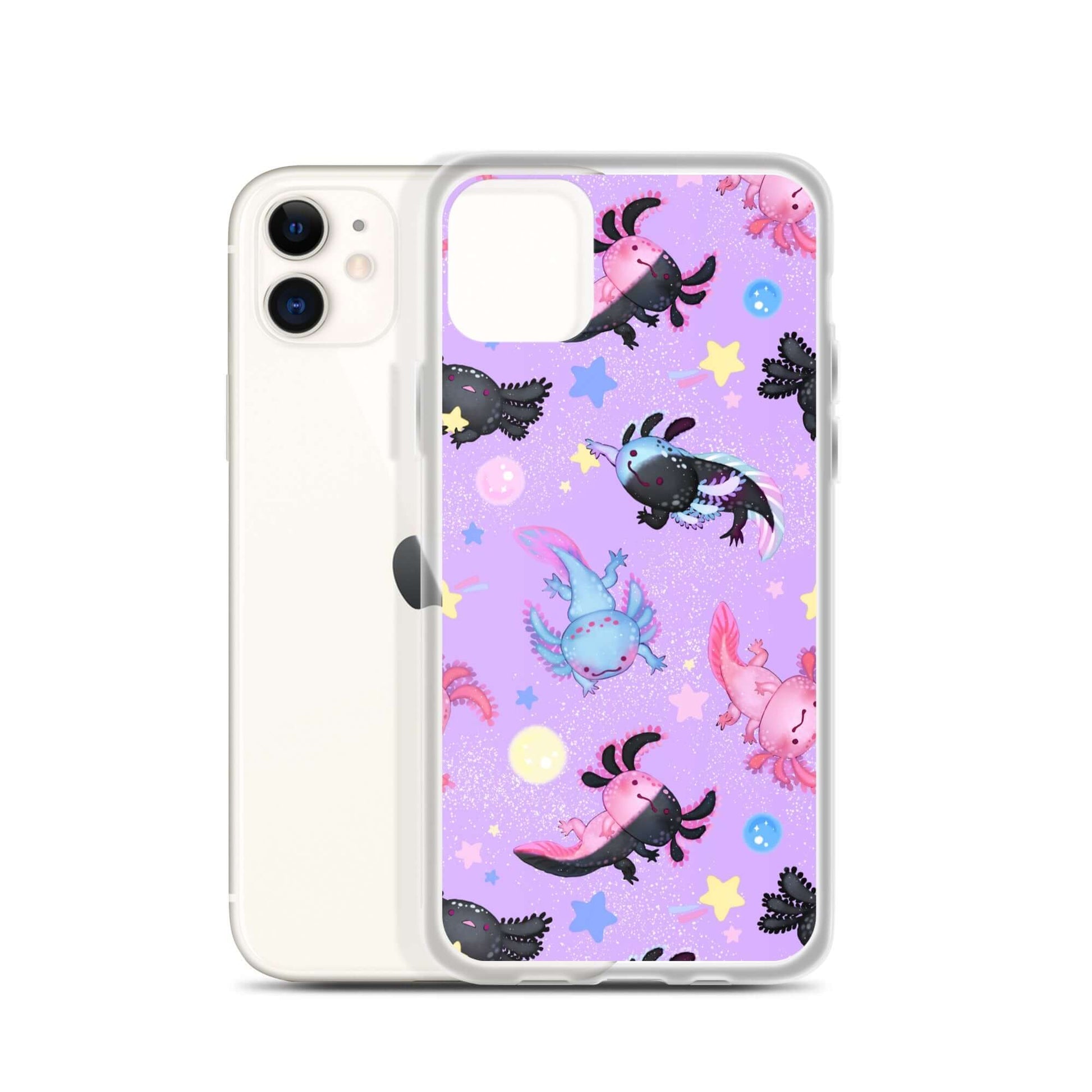 Sleek Axolotl iPhone® Clear Case offers durability and style, protecting against scratches and dirt in a fun design.