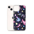 Protect your iPhone® with the stylish Axolotl iPhone® Clear Case, featuring vibrant axolotl designs and flexible sides.