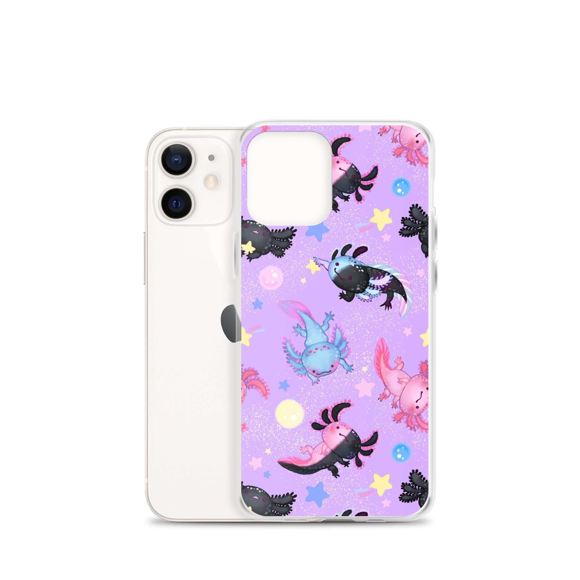 Sleek Axolotl iPhone® Clear Case with flexible sides and solid back for ultimate protection and style.