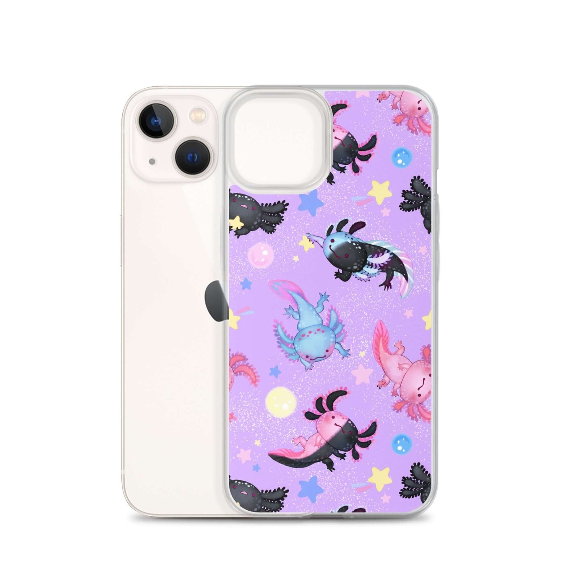 Protect your iPhone® with the Axolotl iPhone® Clear Case, featuring a colorful aquatic design and durable materials.