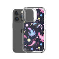 Colorful Axolotl iPhone® Clear Case showcasing vibrant designs while protecting your phone with a sleek, flexible design.