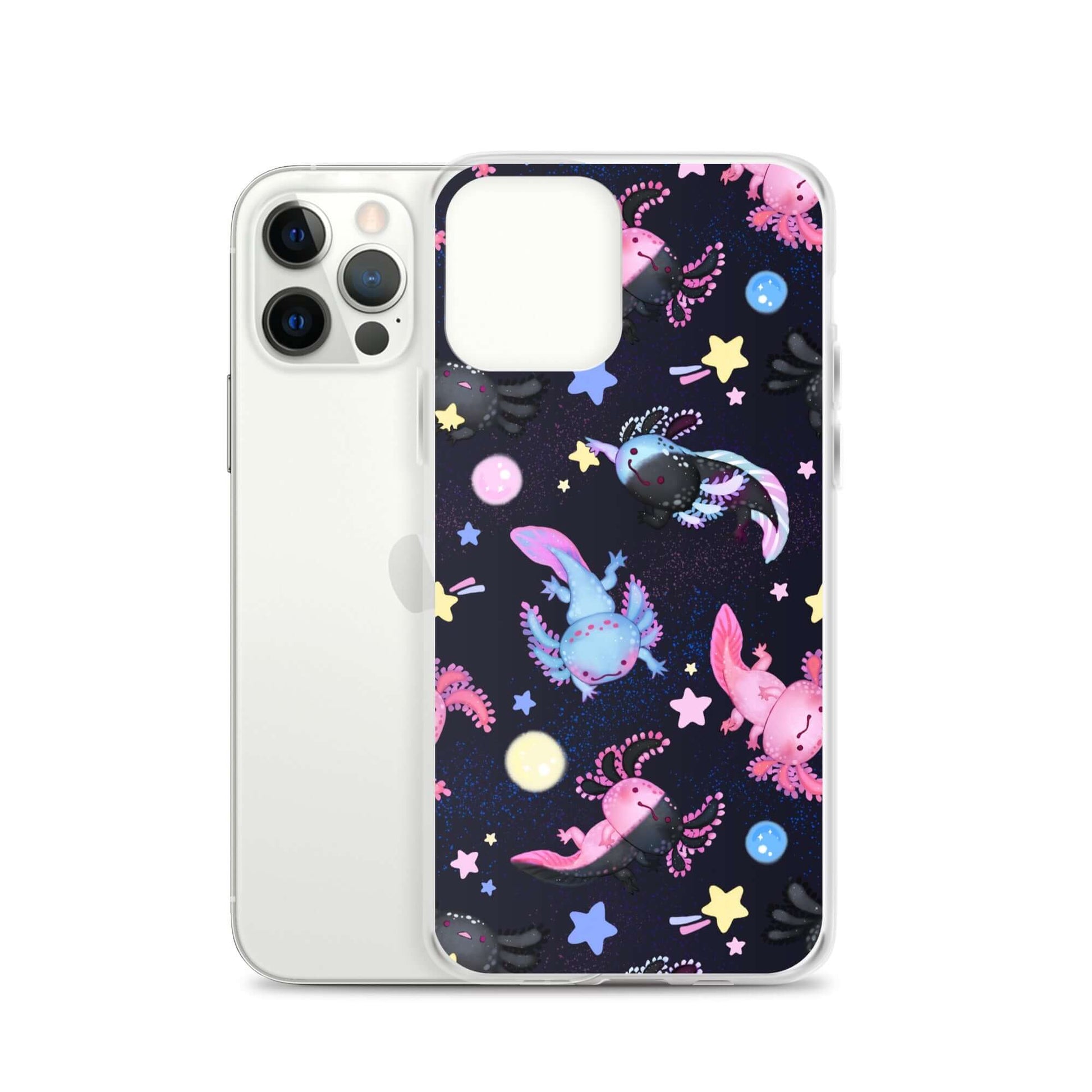 Protect your phone in style with the Axolotl iPhone® Clear Case featuring vibrant designs and flexible protection.