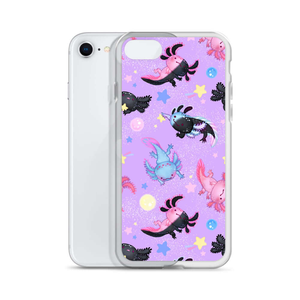 Stylish Axolotl iPhone® Clear Case offers protection with flexible sides and vibrant design for your phone.