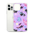 Colorful Axolotl iPhone® Clear Case featuring cute axolotl designs, offering protection from scratches and dirt.