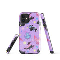 Colorful Axolotl iPhone® Tough Case showcasing vibrant designs, offering stylish protection for your device all year round.
